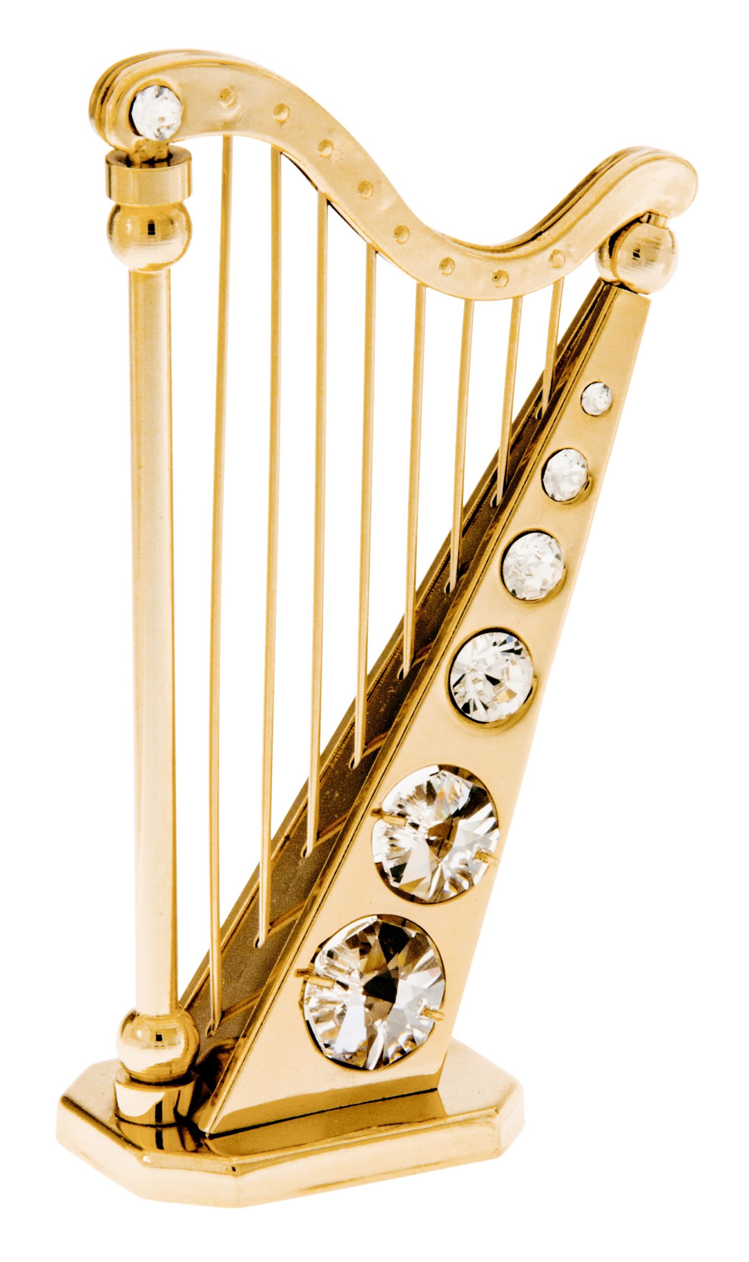 1 0ne Gold Metal Musical Instrument Ornament Cello Harp French