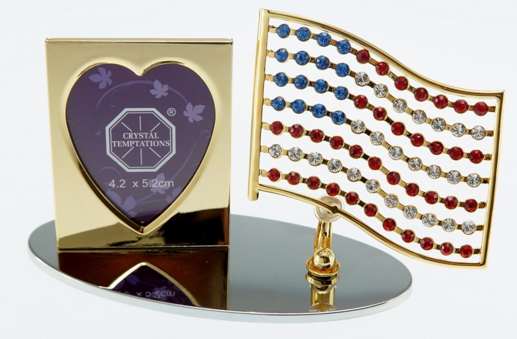 FLAG GOLD PICTURE FRAME - Crystal Blue Inc.